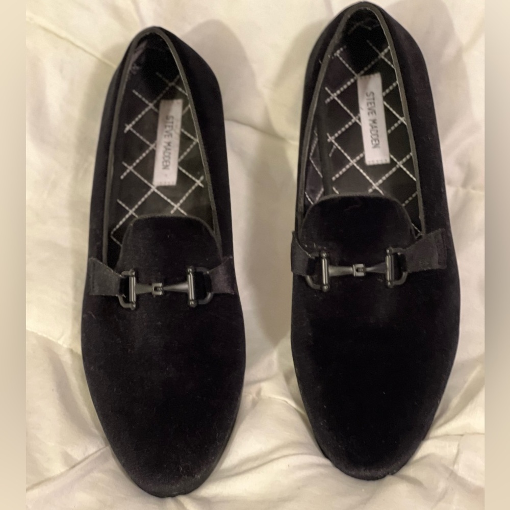 STEVE MADDEN BLACK VELVET CLIPO CLIPSE SZ 13